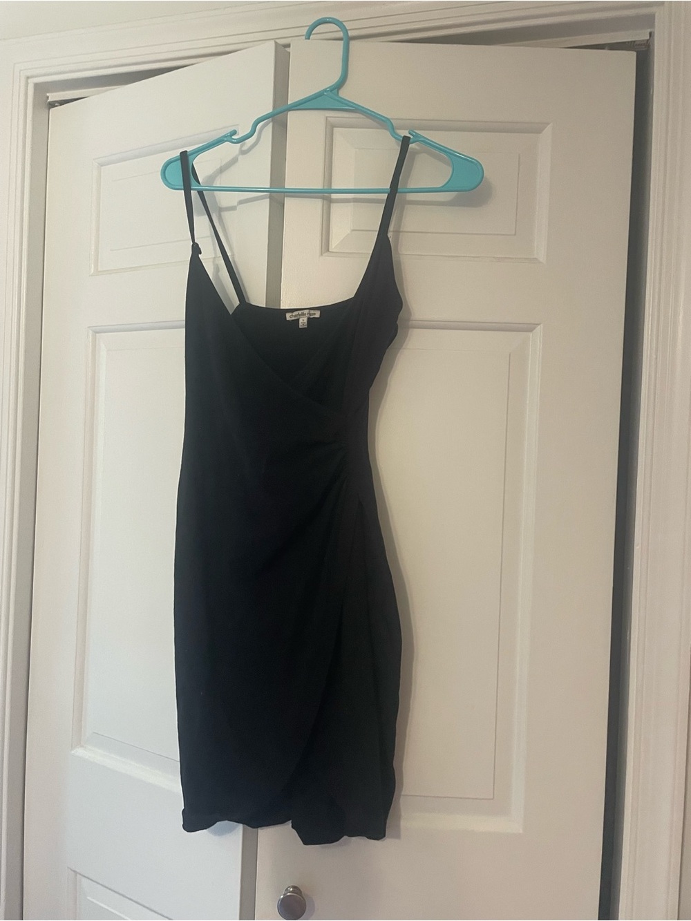 Charlotte Russe Black Spaghetti-Strap Mini Dress